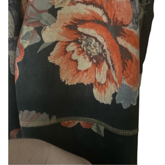 Anthropologie Solitaire Vegan Suede Duster Kimono Size L Bohemian Floral Boho - Picture 7 of 8